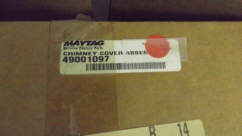 MAYTAG WHIRLPOOL STOVE 49001097 CHIMNEY COVER NEW MAYTAG WHIRLPOOL STOVE 49001097 CHIMNEY COVER NEW